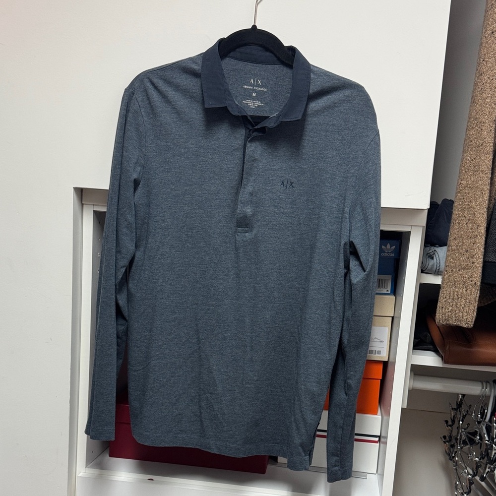 A/X Armani Exchange Charcoal Polo Shirt